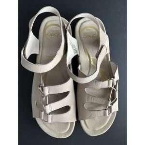 Abeo Biosystem Beige Leather Brook‎ Sandal WN10